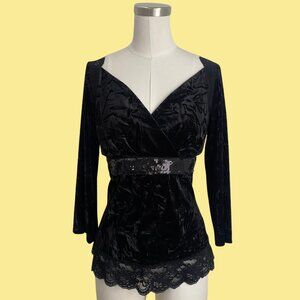 Y2K Velvet Top